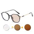 Myoia Glasses Against Blue Ray Photochromic Prescription -0.5 TO -10 Women Men Transparent Frame Nearsighted For Cylinder F211. 