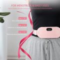 Electric Period Cramp Massager Vibrator Heating Belt for Menstrual Relief Pain Waist Stomach Warming Women. 