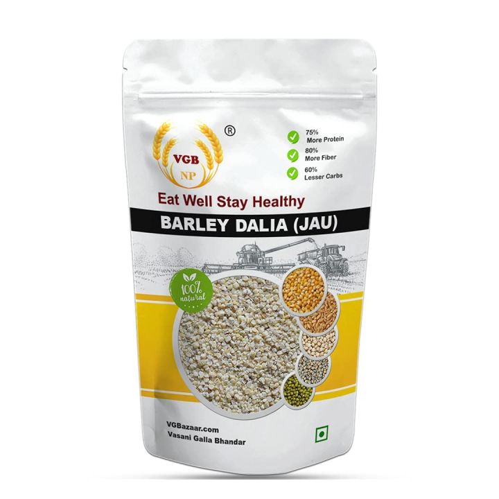 VGBNP Natural & original Barley Dalia (Joo ka Dalia) Jau Daliya, Java dalia (Jao Porridge, Jaw Daliya, Yavam Dalia) Healty Grains Fibre Rich/immunity builder Baarly Dalia- 500gm