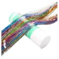 Sparkle Hair Tensils Rainbow Colored 93cm Hair Laser False Hair Extensions Decor Glitter Strings For Girls. 