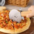 Stainless Steel Pizza Wheel Cutter & Pizza Lifter, Stainless Steel Pizza Spatula, Mini Pizza Cutter, Pizza Shovel Rolling Cut Pizza Cutter Wheel with Pizza LIfter. 