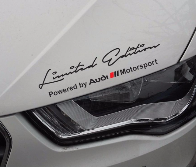 Limited Edition Powered By Audi Motosports Sticker Pvc Bumper Sticker ...