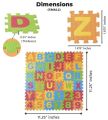 Large Interlocking ABC & 123 Foam Play Mat for Toddlers - Educational, Non-Toxic, Extra Thick Puzzle Tiles for Baby Floor. 