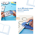 2X Single Hole Punch, Heavy Duty Paper Hole Punch, 20 Sheet Punch Capacity, for Paper Art Project. 