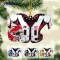 Football Pendant Realistic American Football Shoulder Pads. 
