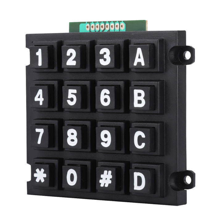 Keyboard Modules with 16 Keys 4x4 Push Buttons External Big Keypad for MCU