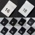 100PCS Clothes Size Labels Folded Cloth Labels General Woven Size Mark Practical Clothing Size Labels for Store Home Use White. 