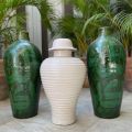 Blue Pottery Chinese Jars / Ginger Jar / Pickle Jar. 