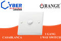 Orange Switches and Sockets 1 Gang Casablanca. 
