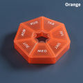 7 Days Medicine Pill Box Mini Round Portable Travel Storage Pill Box Storage Box. 