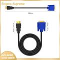 Enigma- Hdmi-compatible to Vga Adapter Cable to Vga Adapter Cable for Hdtv Tv Video Converter 9.84ft Length 1080p Resolution Male to 15 Pin Connector Power Supply Included Hd-compatible Player. 