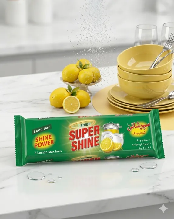 Super Shine Dish Cleaner Bar | Lemon Fresh Dish Wash Soap | Daraz.pk