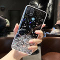 For OPPO A15S / OPPO A15 Cover Fashion Shiny Glitter Starry Space Girls Slim Phone Case Clear Soft TPU Silicone Bumper Shockproof Protective Back Cover. 