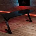 Professional Black Gaming Table 48 inches - Computer Laptop Gaming Table - RGB Remote Control Lights - Headphones Holder and Wire Management System - Branded High Quality Table for Gamers. 