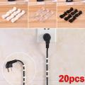 20 Pcs Crystal Cable Safety Wire Organizer Clips Cable Management Laptop / Desktop & Workstation ABS Wire Manager Cord Holder USB Charging Data Line Bobbin Winder. 