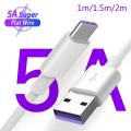 5A Super Fast Charging Cable For Huawei Type c Quick USB Charge Cable Data Line For Android Phones. 