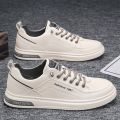 Summer Men's Shoes New Breathable White Shoes Men's Fashionable All-Match Platform Sneaker Casual Flat Shoes Fashionable Shoes. 