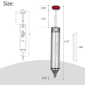 Solder Sucker No Clog Aluminum Desoldering Pump Heat Resistant Elastic Silicone Tube with Strong Vacuum Suction 1 PCS. 