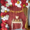 Beautiful Happy Birthday Decoration Set for Boys & Girls Including Birthday Banner, Latex Balloons, Metallic Balloons, Fairy Light, Adhesive Hook, Arch Tape & Net Curtains, Pink & Blue Birthday Decoration Full Set Items. 