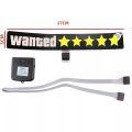 WANTED LED Car Window Sticker Windshield Electric Safety Decal Decoration Sticker Auto 1 Pc. 