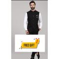 Black Waist Coat  | Premium Quality Waistcoats For Men Stylish. 
