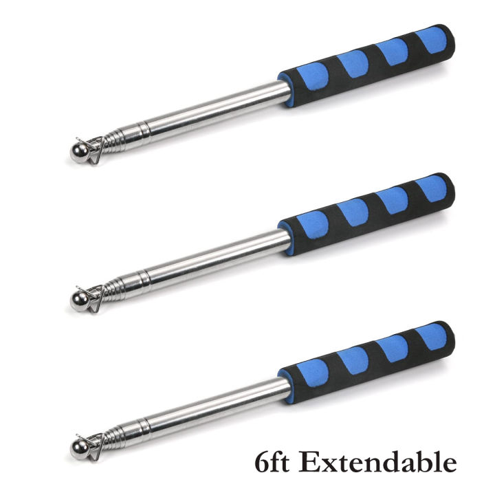Telescopic Teachers Pointer, Teaching Pointer Stick for Classroom, Metal Hand Retractable Pointer Extended Length 72 inch, Handheld Presenter Whiteboard Pointer