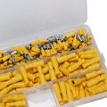 200 Pcs 4-6mm2 Wire Connector Ring Crimp Terminal Yellow 12-10AWG. 