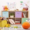 (Set of 6) Collapsible Fabric Cubes, 11" Storage Bins. 