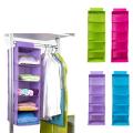 Closet Organizer Hanging Storage Bag Wardrobe Cloth Organizer 5/6 Layers Shelf Foldable Rack Shelves. 