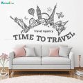 Travel Agency Summer Holidays Adventure Voyage Wall Decals Sticker Home Decoration Living Room Time To Travel Kids Yt1239. 