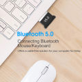 Kebidu Bluetooth 5.0 USB Dongle Adapter for Laptop Mouse Keyboard Wireless Adapter. 