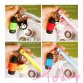 Mini flashlight small female cute LED glare USB charging pocket portable student small flashlight keychain. 