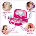 Makeup Briefcase Fashion Beauty Pretend Playset For Kids Girls Make Up Set Toys Professional Princess Makeup Tools Kit For Your Princess Best Birthday Gift. 