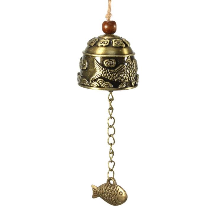 Chinese Carved Wind Chime Good Luck Prayer Feng Shui Bell