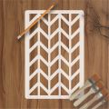 Chevron Pattren  Decorative Stencils for Wall & Fabric ID#212F. 