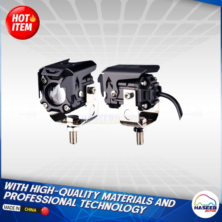 MOKY PRO Mini Driving Led Light 30w Dual Tone 3-Wires 1pc | For car, jeep and motorbike | Long Through Projector Lense Fog Light |  HaseebAutos