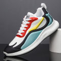 IELGY Men's shoes flying woven shoes Korean version fitness running shoes breathable casual shoes lightweight. 