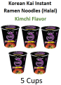Korean Kai Instant Ramen Noodles 5 Cups Kimchi (Halal). 