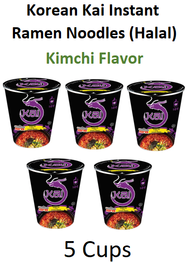 Korean Kai Instant Ramen Noodles 5 Cups Kimchi (Halal)