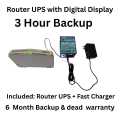 WiFi Router UPS Power Bank 12 Volts 1A 1.5A 5 to 6 Hours Guaranteed Backup TpLink, Tenda PTCL, Fiber, ONT 12v Router UPS Digital Display | included Fast Charger | 6 month warranty. 
