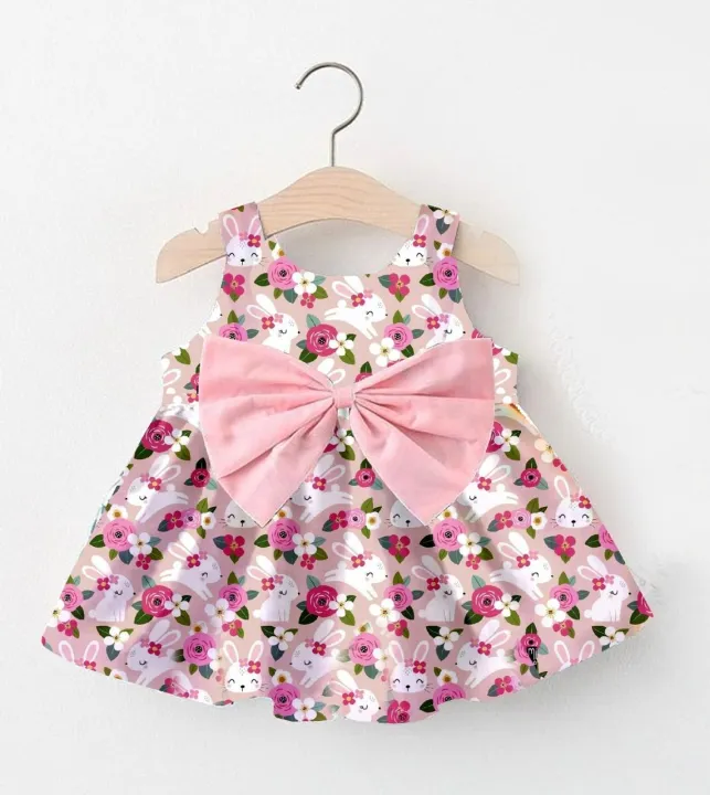 Summer dress frock design for baby girl sleeveless dress for baby