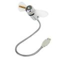 USB Gadget Mini Flexible LED Light USB Fan Time Clock Desktop Clock Cool Gadget Time Display. 