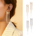 Vintage Long Thread Tassel Drop Earrings for Women Korean Fashion Jewelry Hanging Pendant. 