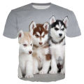 Funny pet dog T-shirts husky animal 3D print streetwear men women fashion oversized short sleeve t shirt kids tees tops clothing. 
