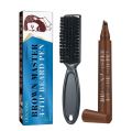 GUANJING Brown Colors Men Waterproof Beard Filler 4 Tip Beard Filler Beard Filler Pen Kit 5ml GJ7079. 
