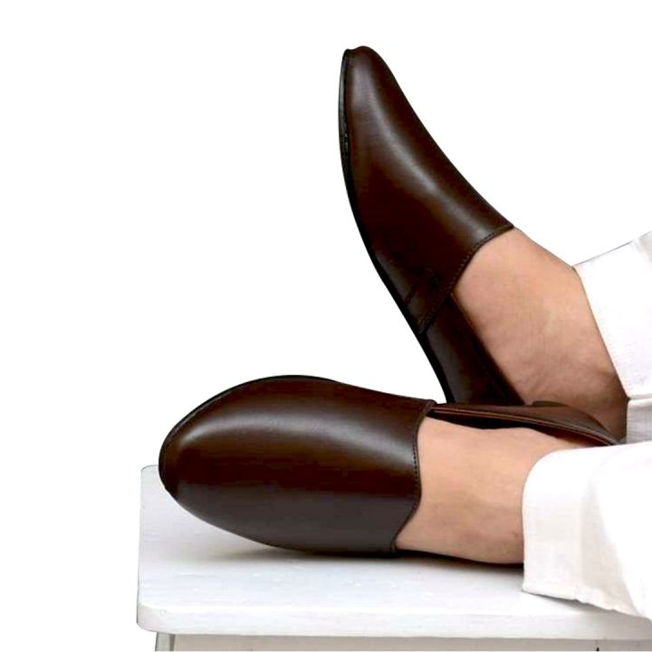 Men's%20Traditional%20High%20Quality%20Pumps%20%7C%20Arabic%20Khussa%20-%20Dark%20Brown%20-%20Image%202
