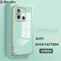 Jizetin for Redmi 11A / Redmi 12C Back Cover Pure Color Luxury 6D Plating Case Side Pattern Soft Silicone Square Mobile Phone Cases. 