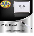 White Board Double Sided with Marker, 20x14 Inches White Board Double Sided , Office School Home Double Sided White Board. 