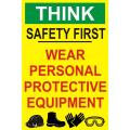 Personal Safety Industrial Caution Chart Poster Banner Industry Civil Work. 