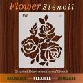 Rose Flowers Reusable Stencil for Airbrush Painting DIY Crafts and Wall Art. 